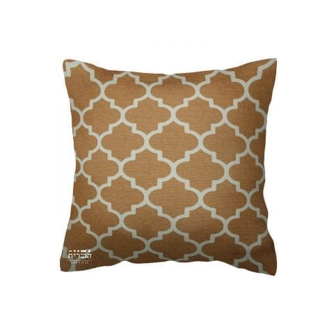 כרית צורות בכתום חום