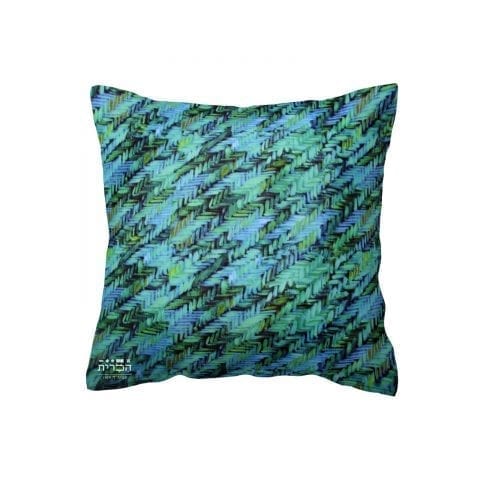 כרית טורקיז בשילוב כחולים