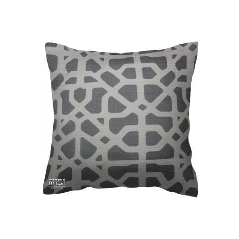 כרית נוי צורות באפור