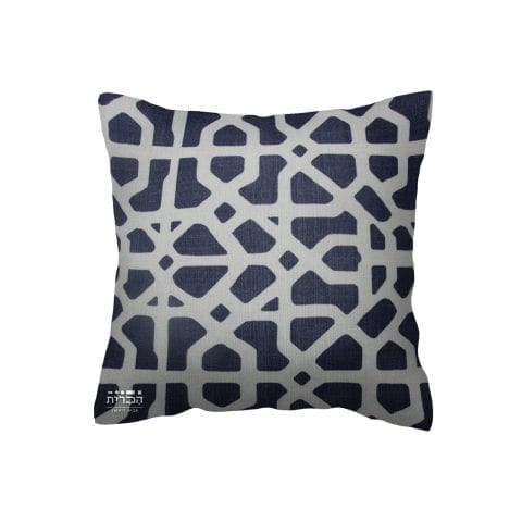 כרית צורות כחול לבן