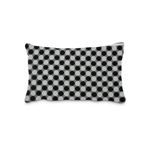 כרית עיגולים שחור לבן