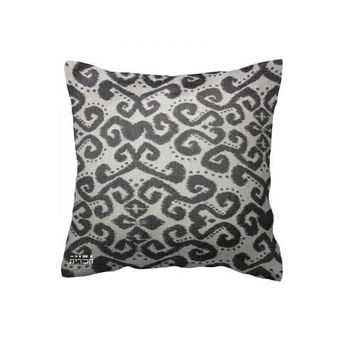 כרית עיטורים בהירה עם אפור