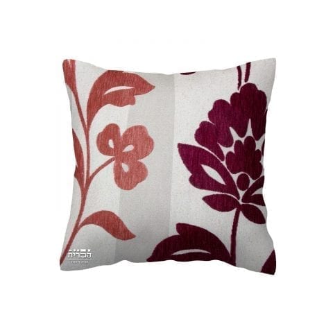 כרית נוי בהירה עם דוגמת עלים