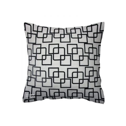 כרית שחור לבן ריבועים משתלבים