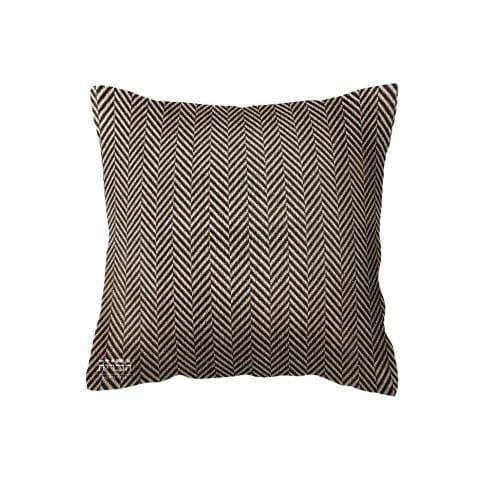 כרית זיגזג בזהב ושחור