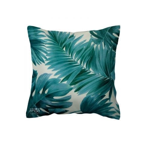 כרית עלים בטורקיז