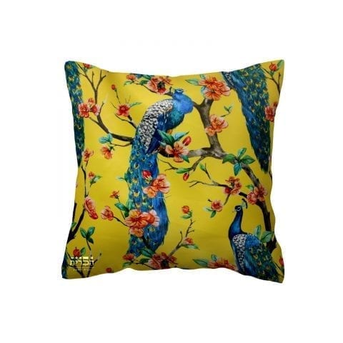 כרית נוי טווסים