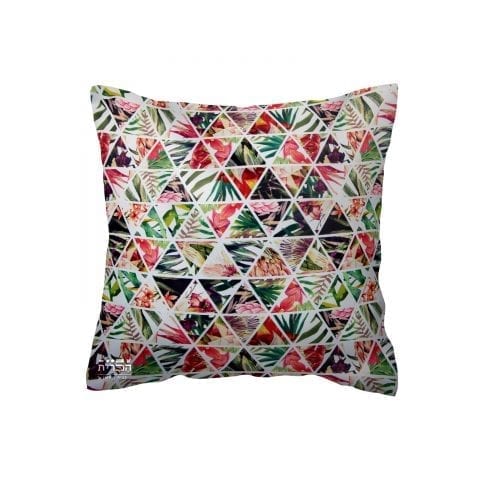 כרית נוי ענפים במשולשים