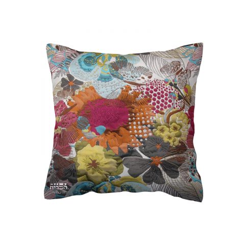 כרית נוי פרחים צבעוניים