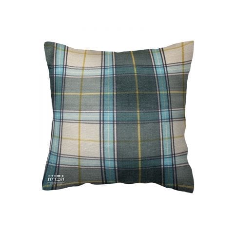 כרית משבצות כחול